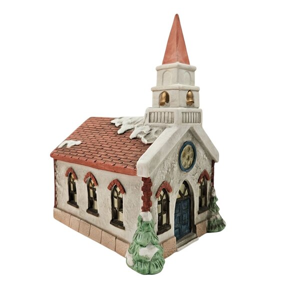 National Decorations Porcelain Church Americana Christmas Collectibles Vintage - Picture 5 of 11